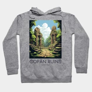 A Pop Art Travel Print of the Copán Ruins - Honduras Hoodie